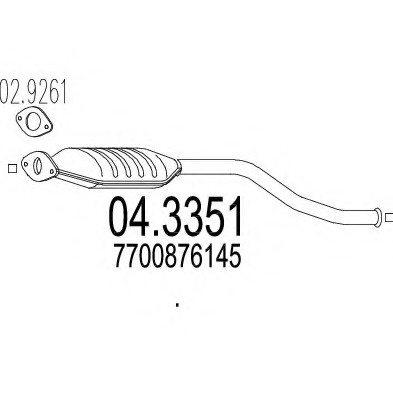 Catalizator # Renault Espace 2.0 iii [je0] [je0a] benzina 114cp/84kw F3R 728; F3R 729; F3R 742; F3R 768; F3R 769 1996 1997 1998 1999 2000 # 04 3351 # MTS