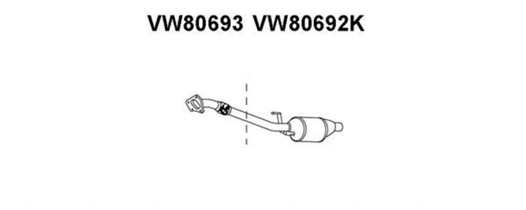 Catalizator VW LT 28-46 II platou sasiu 2DC 2DF 2DG 2DL 2DM VENEPORTE VW80692K