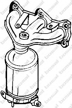 Catalizator ~ Vw Polo 1.2 [6r] benzina 70cp/51kw CGPA 2009 2010 2011 2012 2013 2014 2015 2016 2017 2018 2019 2020 2021 2022 2023 2024 ~ 090-149 ~ BOSAL