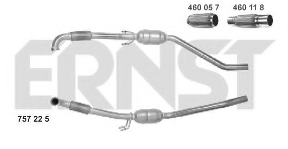 Catalizator VW TRANSPORTER Mk V caroserie (7HA, 7HH, 7EA, 7EH) (2003 - 2016) ERNST 757225