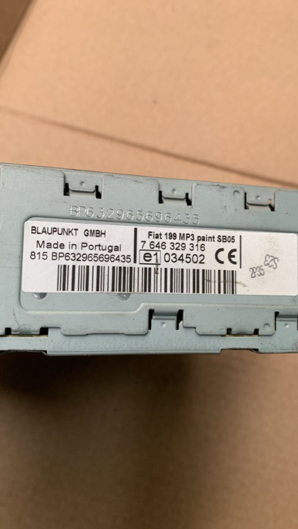 Cd player Fiat Punto 2007 7646329316