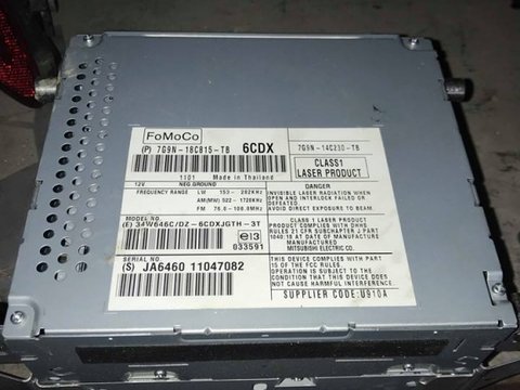 CD player Jaguar XF X250 2012 7G9N-18C815-TB 6CDX 7G9N-14C230-TB