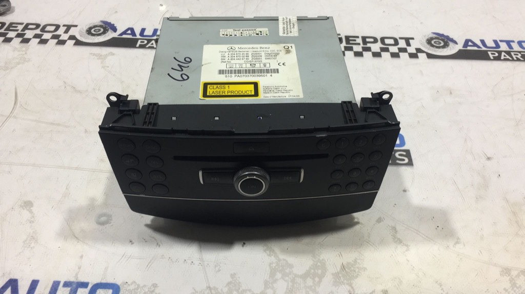 CD PLAYER MERCEDES C CLASS W204 2007 (id: 646)