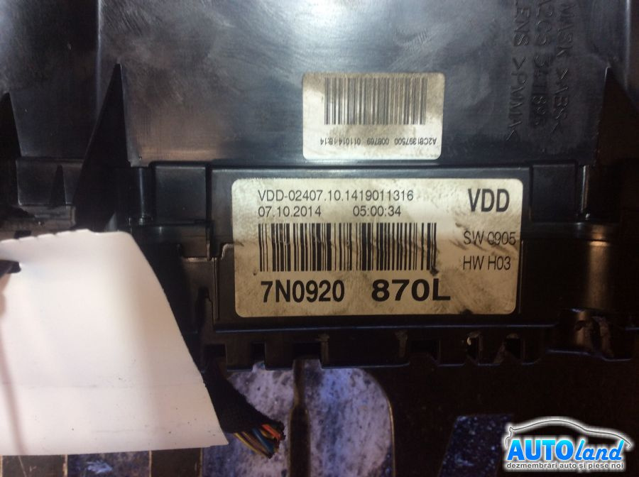 Ceas Bord 7n0920870l 2.0 TDI Volkswagen 