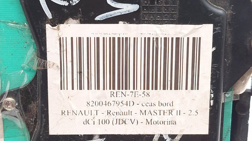 Ceas Bord Renault MASTER 2 1998 - Prezen