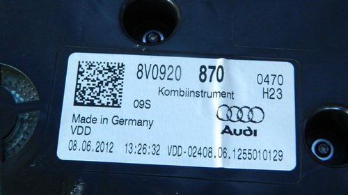 Ceas de bord Audi A3 8V 1.4 TFSI cod: 8V