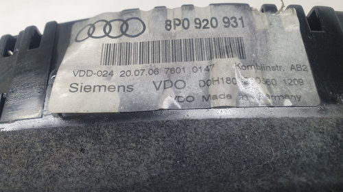 Ceasuri de bord 8p0920931 Audi A3 8P/8PA