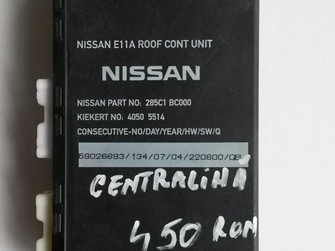 Centralina actionare copertina Nissan Micra C+C (k12)