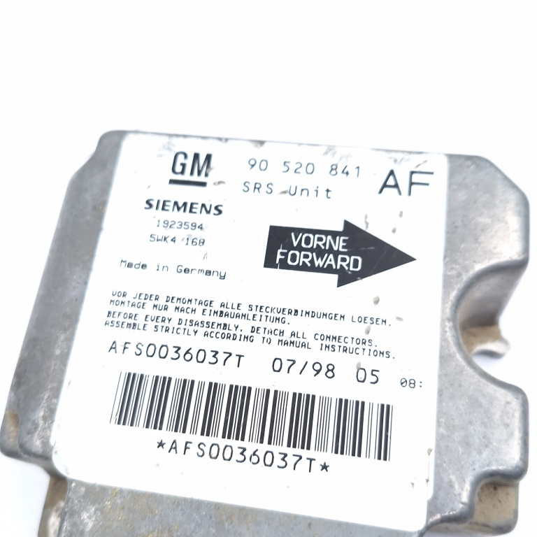 Centralina Airbag Opel ASTRA G 1998 - 20