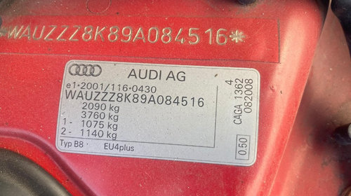 Centuri siguranta spate Audi A4 B8 2009 