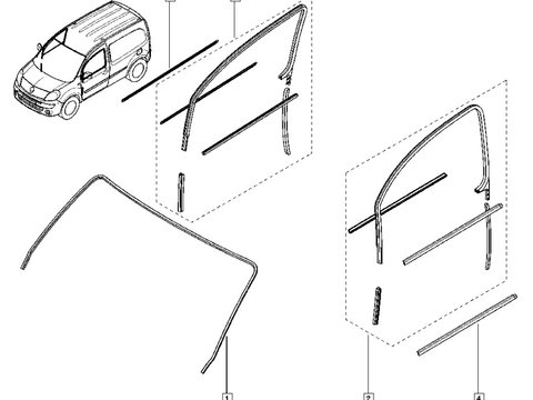 CHEDER GEAM USA FATA DREAPTA pentru Renault Kangoo 2, an 2016 803300181R