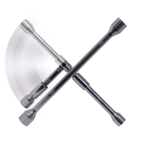 Cheie cruce pentru roti Carpoint pliabila cu 4 capete de 17-19-21-23 mm