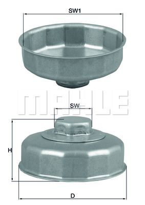 Cheie filtru ulei ~ Nissan X-trail 2019 2020 2021 2022 2023 2024 ~ OCS 1 ~ KNECHT