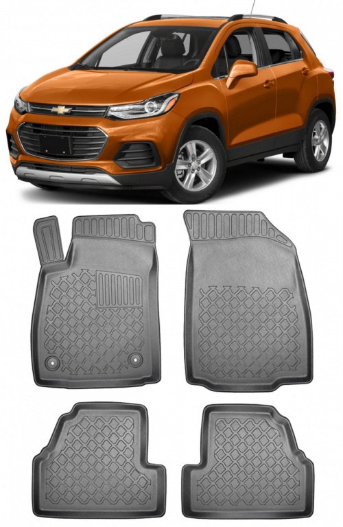 Chevrolet Trax, Suv, Din 05.2013 - 06.2019 , Set Covorase Auto Tip Tavita Premium 3D, din cauciuc 602868*1-C55