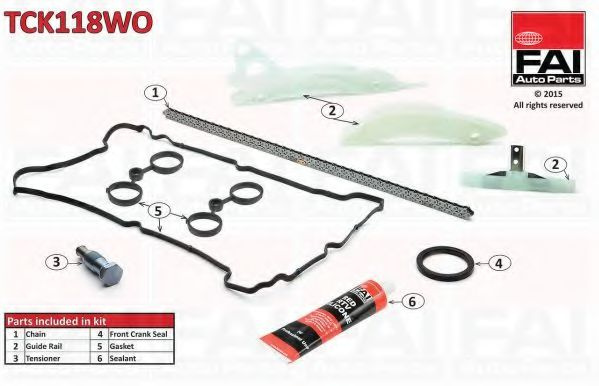Chit lant de distributie CITROËN DS3 (2009 - 2015) FAI AutoParts TCK118WO