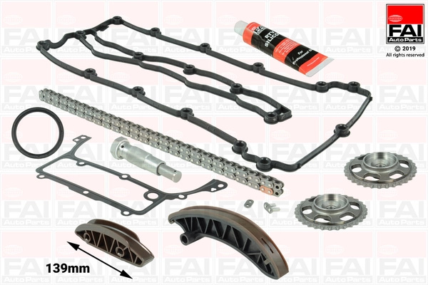 Chit lant de distributie FAI AutoParts montare deasupra TCK227 model MERCEDES-BENZ C-CLASS T-Model (S205) OM 651.921 2143cc 204cp 150kW 2014 2015 2016 2017 2018