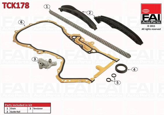 Chit lant de distributie FAI AutoParts TCK178 montare deasupra la VW TOURAN (1T1, 1T2) BAG; BLF; BLP 1598cc 115cp 85kW 2003 2004 2005 2006 2007 2008 2009 2010