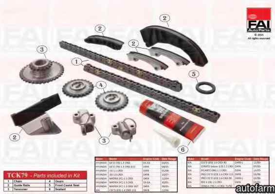 Chit lant de distributie HYUNDAI i10 PA FAI AutoParts TCK79