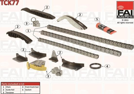 Chit lant de distributie KIA K2500 (SD), Cadru de sprijin, 06.2001 - FAI AutoParts TCK77