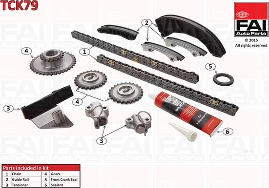 Chit lant de distributie KIA STONIC (YB), Liftback, 07.2017 - FAI AutoParts TCK79