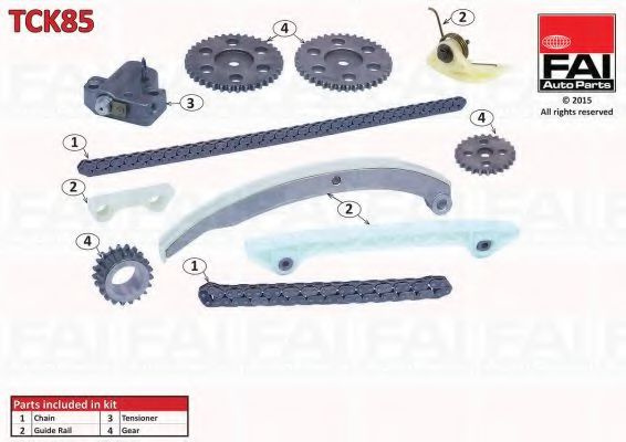 Chit lant de distributie MAZDA 6 (GG) (2002 - 2008) FAI AutoParts TCK85