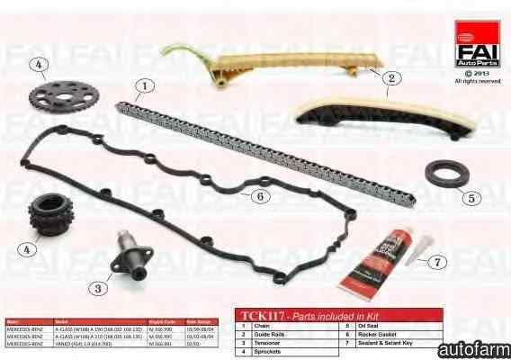 Chit lant de distributie MERCEDES-BENZ A-CLASS W168 FAI AutoParts TCK117