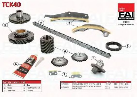 Chit lant de distributie MITSUBISHI PAJERO III (V60, V70) 3.2 DI-D (V68W, V78W), PAJERO IV (V80, V90) 3.2 DI-D (V88W, V98W) - Cod intern: W20236704 - LIVRARE DIN STOC in 24 ore!!!