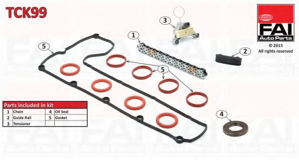 Chit lant de distributie PEUGEOT EXPERT Van (222) (1995 - 2016) FAI AutoParts TCK99