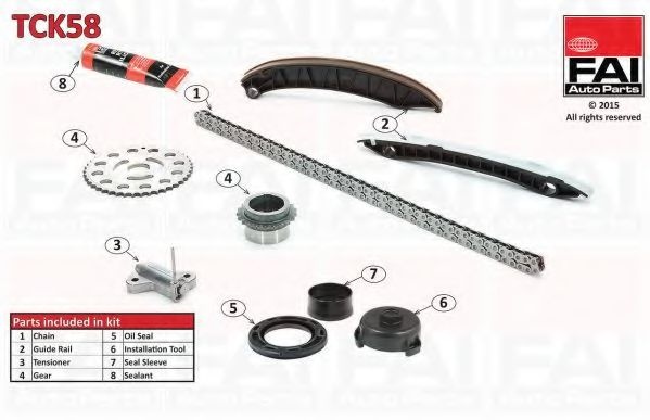 Chit lant de distributie RENAULT TRAFIC II bus (JL) (2001 - 2014) FAI AutoParts TCK58 piesa NOUA