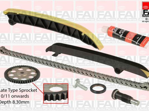 Chit lant de distributie TCK208L FAI AutoParts pentru Vw Touran Vw Jetta Vw Vento Skoda Roomster Vw Beetle Vw Novo Vw Polo Vw Golf Skoda Fabia Skoda Octavia Skoda Praktik Seat Altea Seat Leon Audi A3 Seat Ibiza Vw Caddy Skoda Rapid