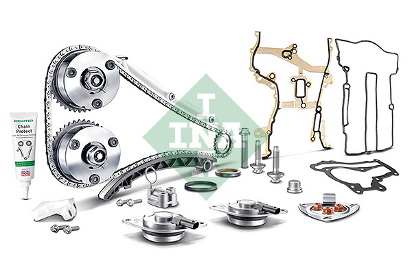 Chit lant de distributie Timing set chain + sprocket CHEVROLET AVEO CRUZE ORLANDO TRAX OPEL ADAM ASTRA J ASTRA J GTC CASCADA CORSA D CORSA D/HATCHBACK CORSA E INSIGNIA A MERIVA B 1.2-1.4LPG 09.09- INA 560 0002 10