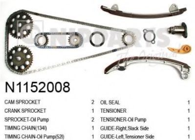 Chit lant de distributie TOYOTA AVENSIS (_T22_) (1997 - 2003) NIPPARTS N1152008