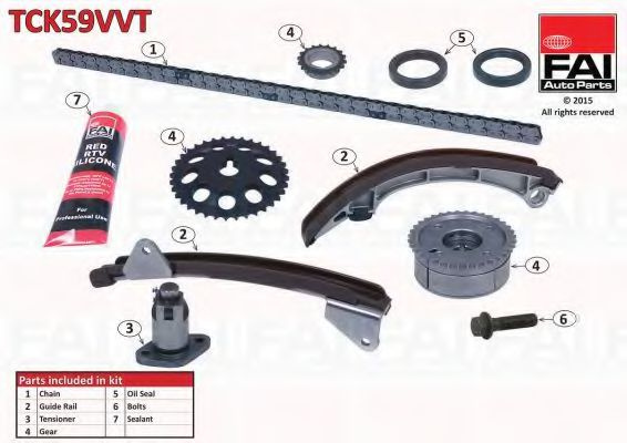 Chit lant de distributie TOYOTA AVENSIS (_T22_) (1997 - 2003) FAI AutoParts TCK59VVT