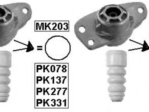 Chit protectie praf,amortizor VW TOURAN (1T1, 1T2), VW GOLF TOURAN (1T3) - MONROE PK331