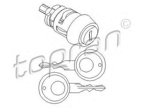 Cilindru de inchidere aprindere 102 926 TOPRAN pentru Audi 80 Audi 90 Vw Polo Vw Golf Vw Rabbit Vw Jetta Vw Dasher Vw Passat Vw Carat Vw Corsar Vw Quantum Vw Santana