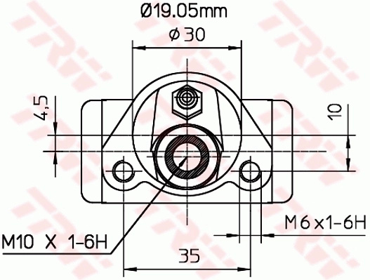 Cilindru receptor frana TRW AUTOBIANCHI A 112 1971-1985 - BWD110