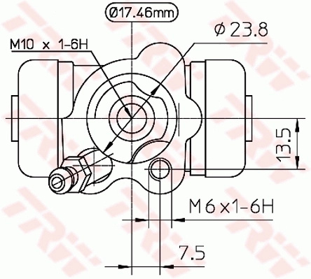 Cilindru receptor frana TRW DAIHATSU MATERIA (M4_) 2006-2011 - BWA155