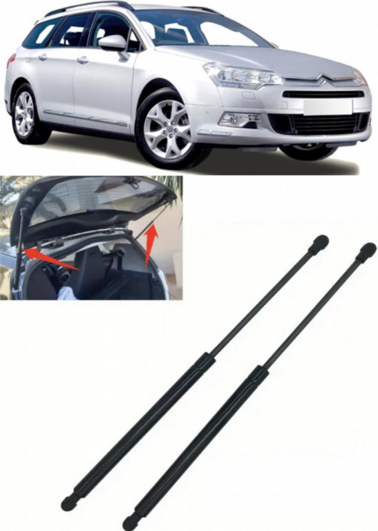 Citroen C5 III Set 2 amortizoare pentru portbagaj / haion Krosno compatibil cu Citroen C5 III Combi fabricat intre 2008-2014 KR24304*1