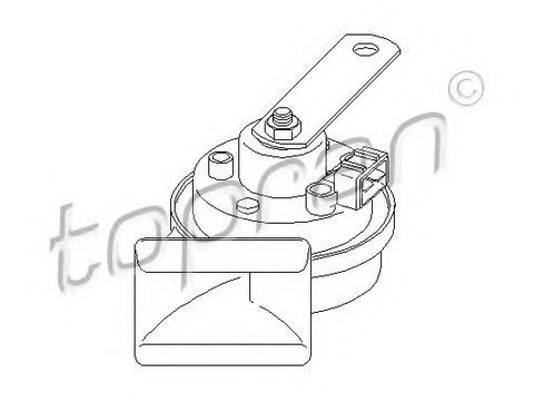 Claxon AUDI A3 (8L1) (1996 - 2003) TOPRAN 102 955