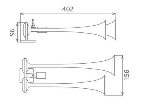 CLAXON CROM CAMION CU DOUA GOARNE 24V 1A IS-45893