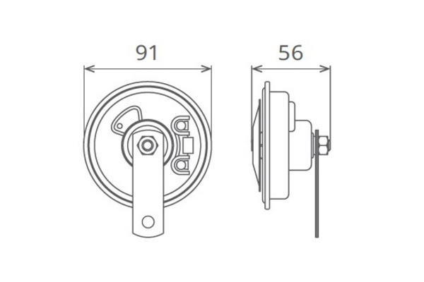 CLAXON ELECTROMAGNETIC 12V 5A TON JOS IS-45879