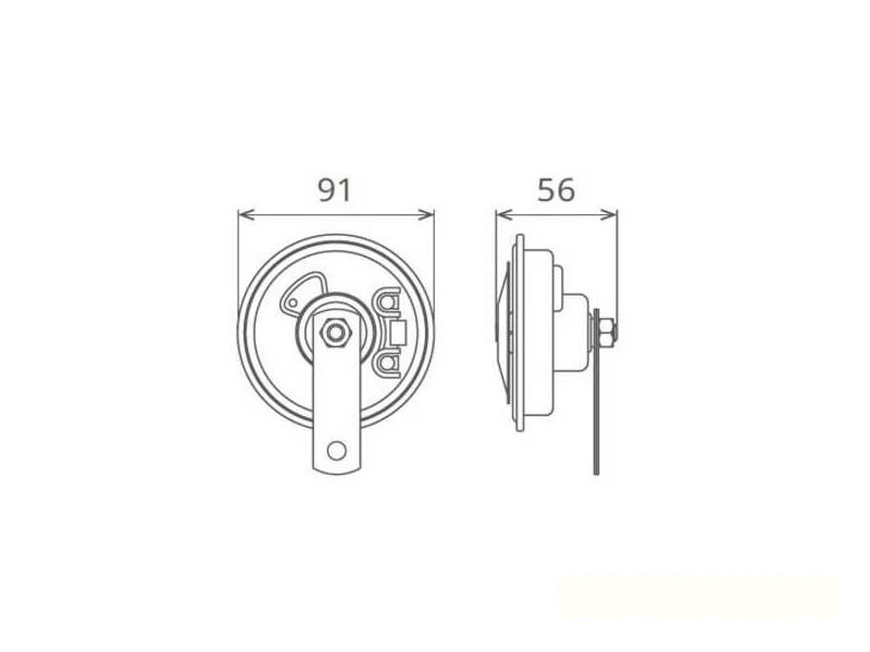 Claxon electromagnetic 12v 5a ton jos Universal, Audi A3 Sportback (2004-2008) [8PA], VW Passat B5(1996-2005)