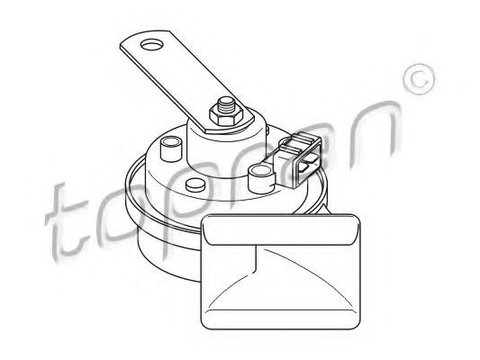 Claxon SEAT LEON (1M1) (1999 - 2006) TOPRAN 102 956