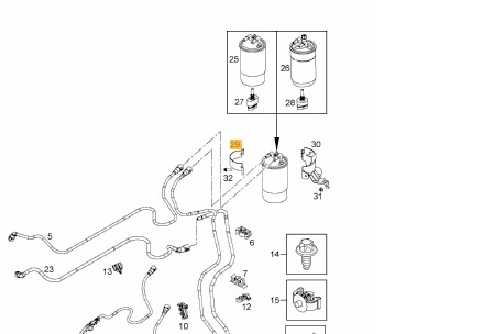 Cleme fixare filtru combustibil OPEL CORSA D Z13DT