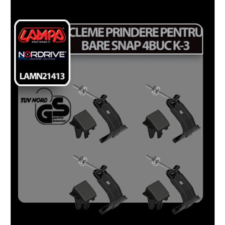 Cleme prindere kit pentru bare Snap 4buc - K-3 LAMN21413