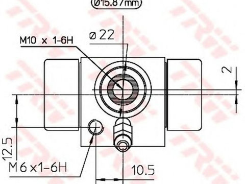 Clilindru pistonas frana AUDI A2 8Z0 TRW BWB111A PieseDeTop