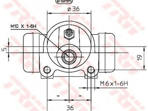 Clilindru pistonas frana CITROEN EVASION 22 U6 TRW BWD121 PieseDeTop