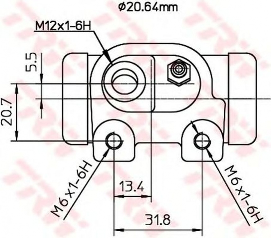 Clilindru pistonas frana CITROEN ZX N2 TRW BWF124