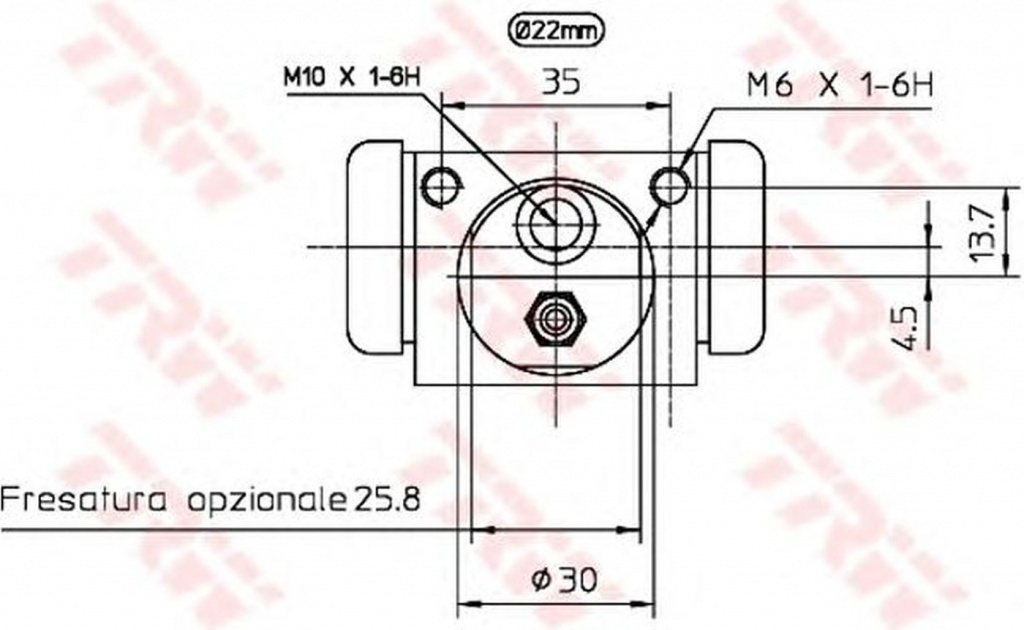 Clilindru pistonas frana FIAT BRAVO I 182 TRW BWH376 PieseDeTop