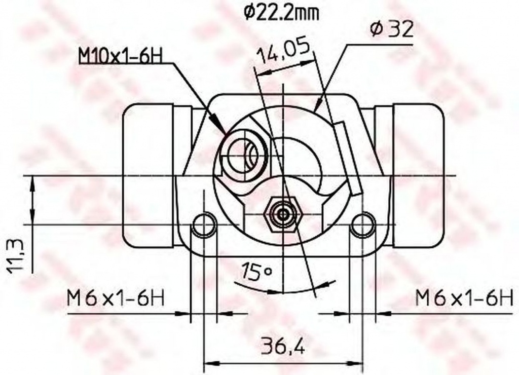 Clilindru pistonas frana FORD MONDEO I GBP TRW BWH232